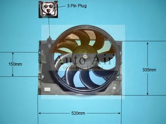 Электродвигатель, вентилятор радиатора AUTO AIR GLOUCESTER 05-1179