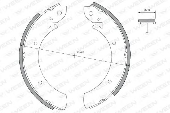 Комплект тормозных колодок WEEN 152-2027