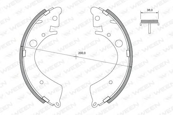 Комплект тормозных колодок WEEN 152-2056