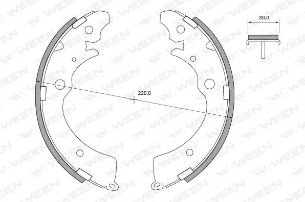 Комплект тормозных колодок WEEN 152-2057