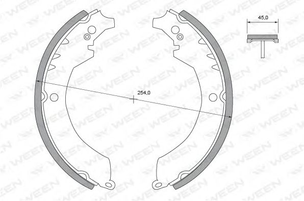 Комплект тормозных колодок WEEN 152-2317