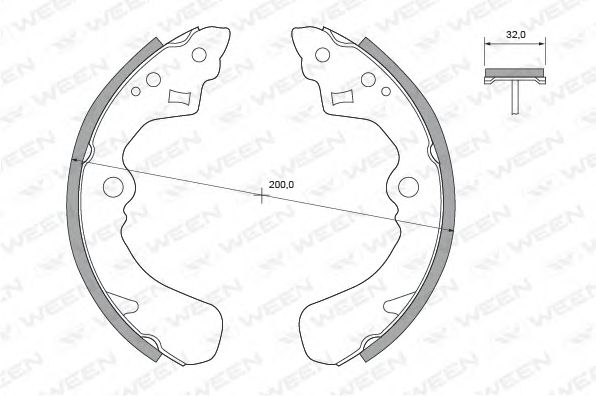 Комплект тормозных колодок WEEN 152-2376