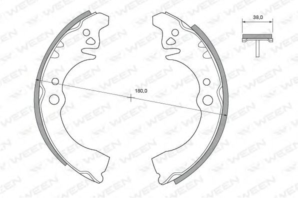 Комплект тормозных колодок WEEN 152-2422