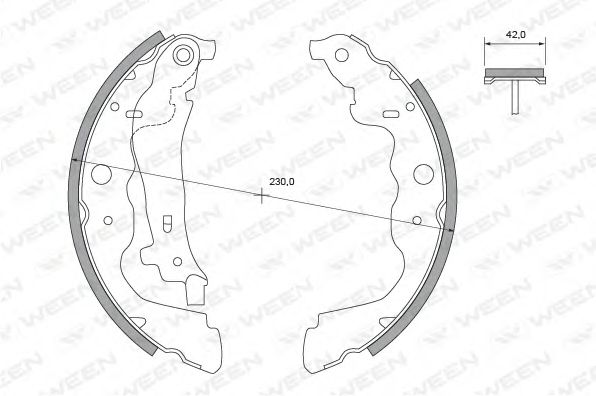 Комплект тормозных колодок WEEN 152-2502