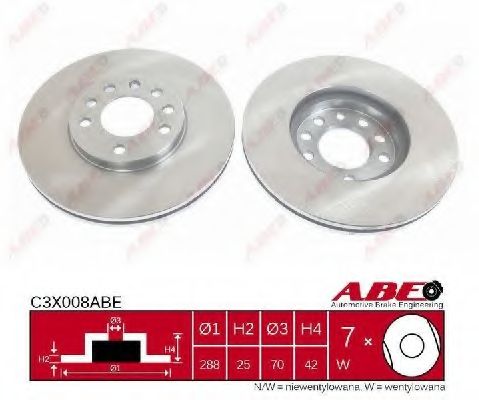 Тормозной диск ABE C3X008ABE