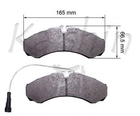 Комплект тормозных колодок, дисковый тормоз KAISHIN D10189