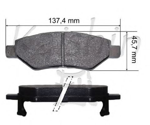Комплект тормозных колодок, дисковый тормоз KAISHIN D10194