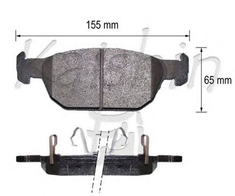 Комплект тормозных колодок, дисковый тормоз KAISHIN D5165