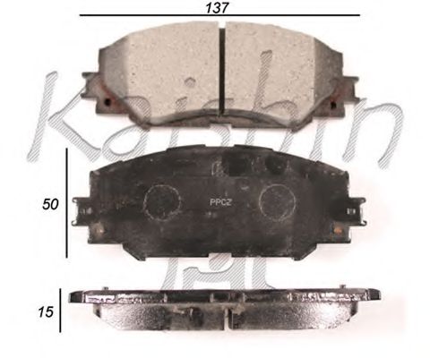 Комплект тормозных колодок, дисковый тормоз KAISHIN FK2274