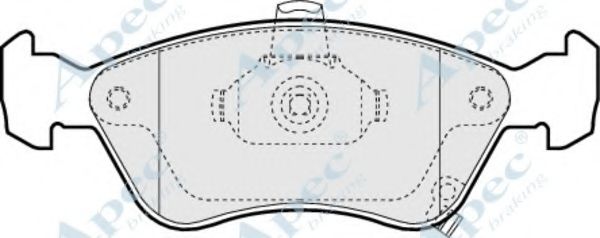 Комплект тормозных колодок, дисковый тормоз APEC braking PAD1011