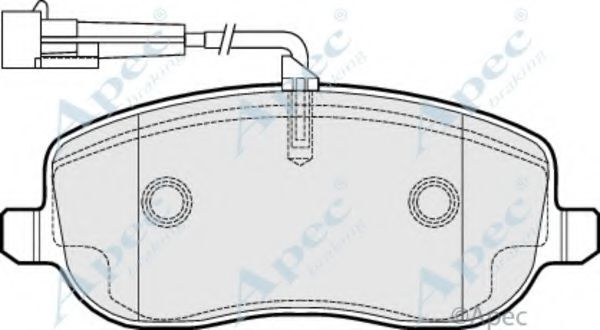 Комплект тормозных колодок, дисковый тормоз APEC braking PAD1500