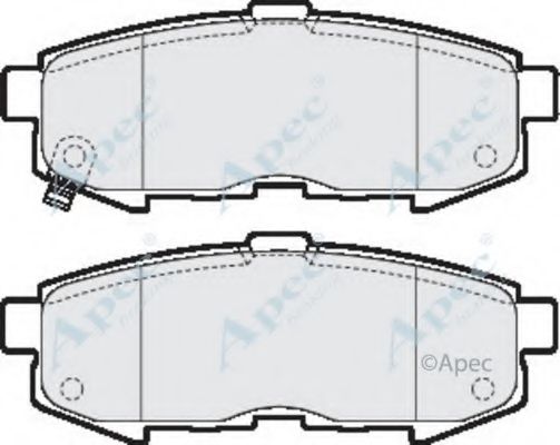 Комплект тормозных колодок, дисковый тормоз APEC braking PAD1603