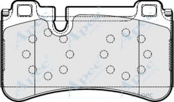 Комплект тормозных колодок, дисковый тормоз APEC braking PAD1610