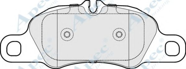 Комплект тормозных колодок, дисковый тормоз APEC braking PAD1677