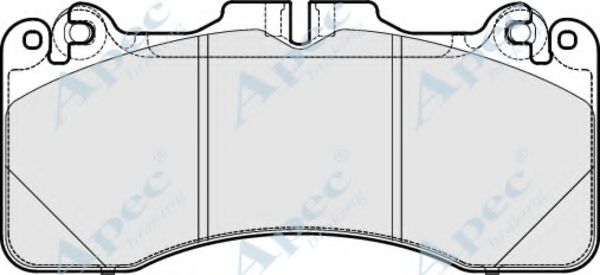 Комплект тормозных колодок, дисковый тормоз APEC braking PAD1766