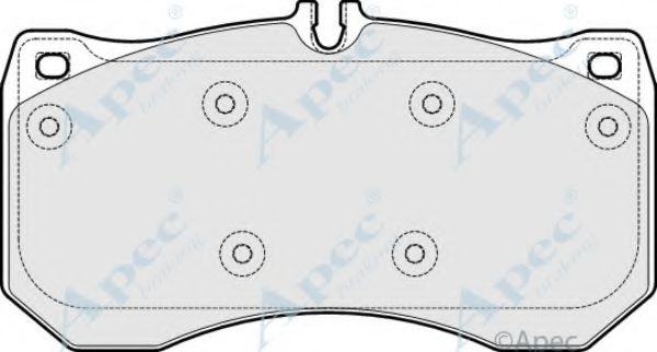 Комплект тормозных колодок, дисковый тормоз APEC braking PAD1910