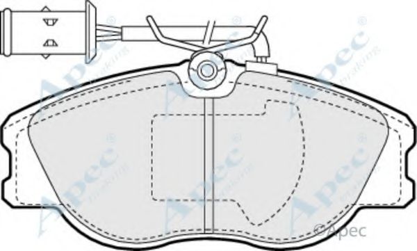 Комплект тормозных колодок, дисковый тормоз APEC braking PAD672