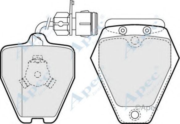 Комплект тормозных колодок, дисковый тормоз APEC braking PAD940