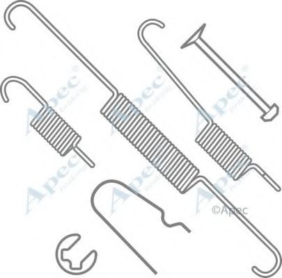 Комплектующие, тормозная колодка APEC braking KIT743