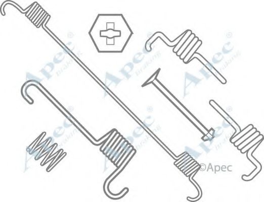 Комплектующие, тормозная колодка APEC braking KIT748