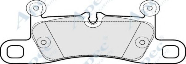 Комплект тормозных колодок, дисковый тормоз APEC braking PAD2043