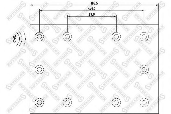 Комплект тормозных башмаков, барабанные тормоза STELLOX 85-01045-SX