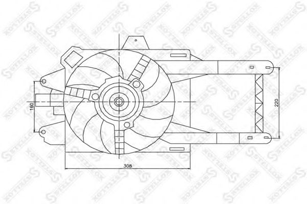Вентилятор, охлаждение двигателя STELLOX 29-99119-SX