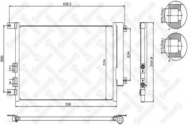 Конденсатор, кондиционер STELLOX 10-45069-SX