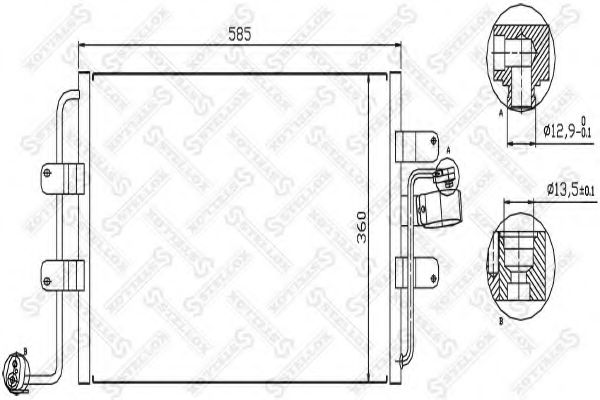 Конденсатор, кондиционер STELLOX 10-45165-SX
