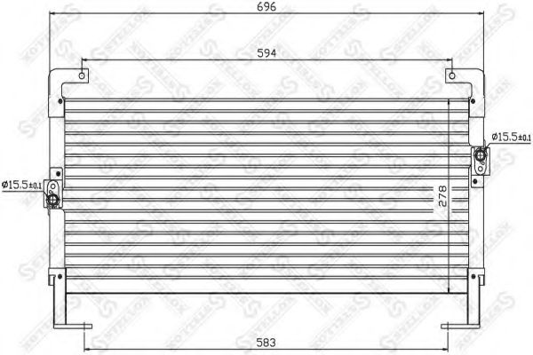 Конденсатор, кондиционер STELLOX 10-45371-SX