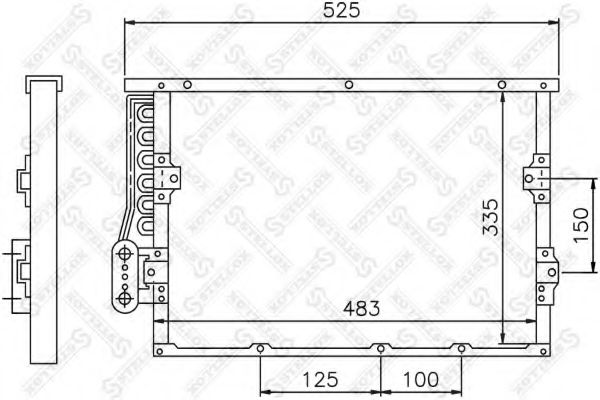 Конденсатор, кондиционер STELLOX 10-45403-SX