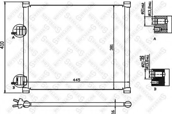 Конденсатор, кондиционер STELLOX 10-45428-SX