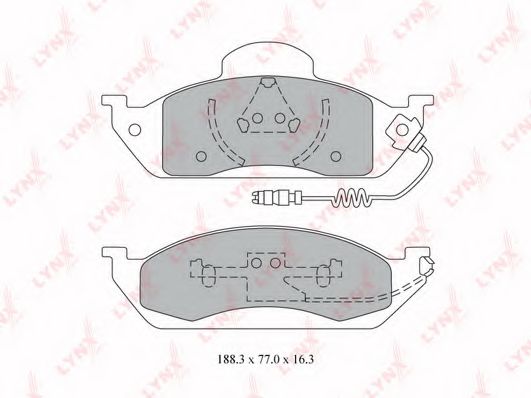 Комплект тормозных колодок, дисковый тормоз LYNXauto BD-5326