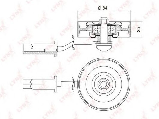 Натяжной ролик, поликлиновой  ремень LYNXauto PB-5019
