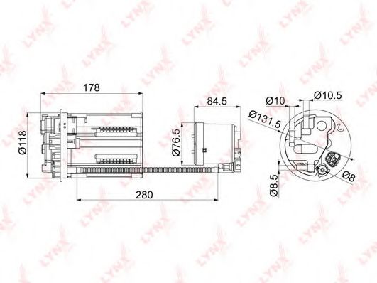 Топливный фильтр LYNXauto LF-1004M