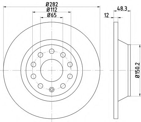 Тормозной диск HELLA PAGID 8DD 355 112-141