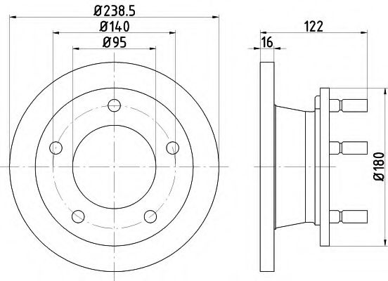 Тормозной диск HELLA PAGID 8DD 355 101-471
