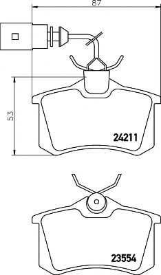Комплект тормозных колодок, дисковый тормоз QUINTON HAZELL 7381