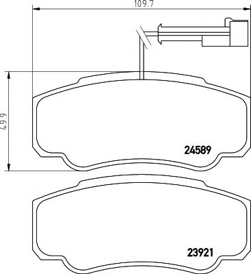 Комплект тормозных колодок, дисковый тормоз HELLA PAGID 8DB 355 013-511