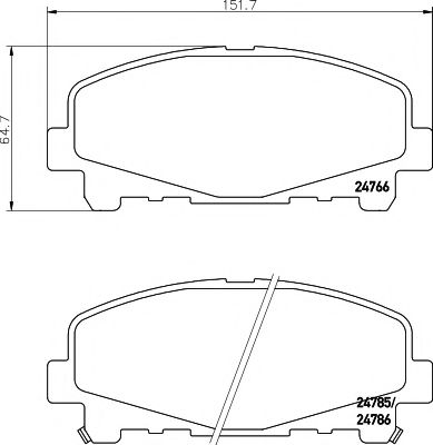 Комплект тормозных колодок, дисковый тормоз HELLA PAGID 8DB 355 013-881