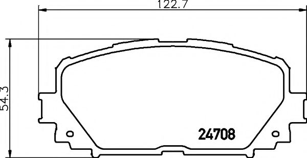 Комплект тормозных колодок, дисковый тормоз HELLA PAGID 8DB 355 013-901