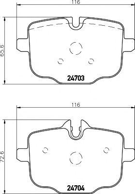 Комплект тормозных колодок, дисковый тормоз HELLA PAGID 8DB 355 014-361