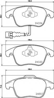 Комплект тормозных колодок, дисковый тормоз HELLA PAGID 8DB 355 020-321