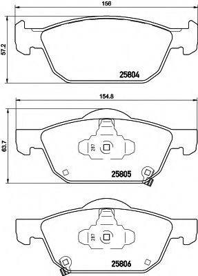 Комплект тормозных колодок, дисковый тормоз HELLA PAGID 8DB 355 021-431