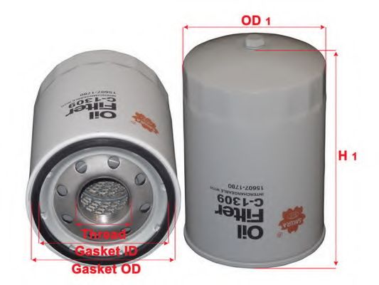 Масляный фильтр SAKURA  Automotive C1309