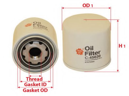 Масляный фильтр SAKURA  Automotive C45030