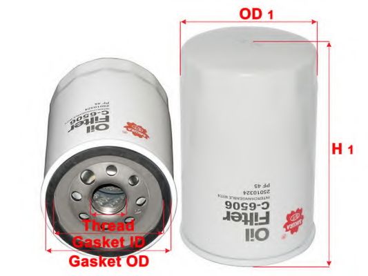 Масляный фильтр SAKURA  Automotive C-6506