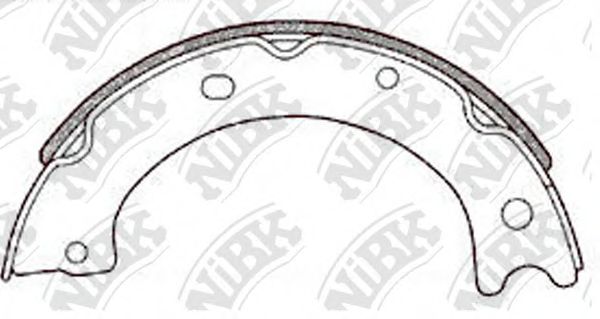 Комплект тормозных колодок, стояночная тормозная система NiBK FN8802