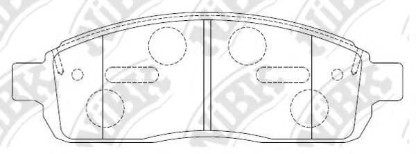 Комплект тормозных колодок, дисковый тормоз NiBK PN0066