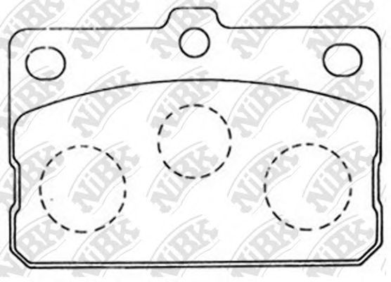 Комплект тормозных колодок, дисковый тормоз NiBK PN1014